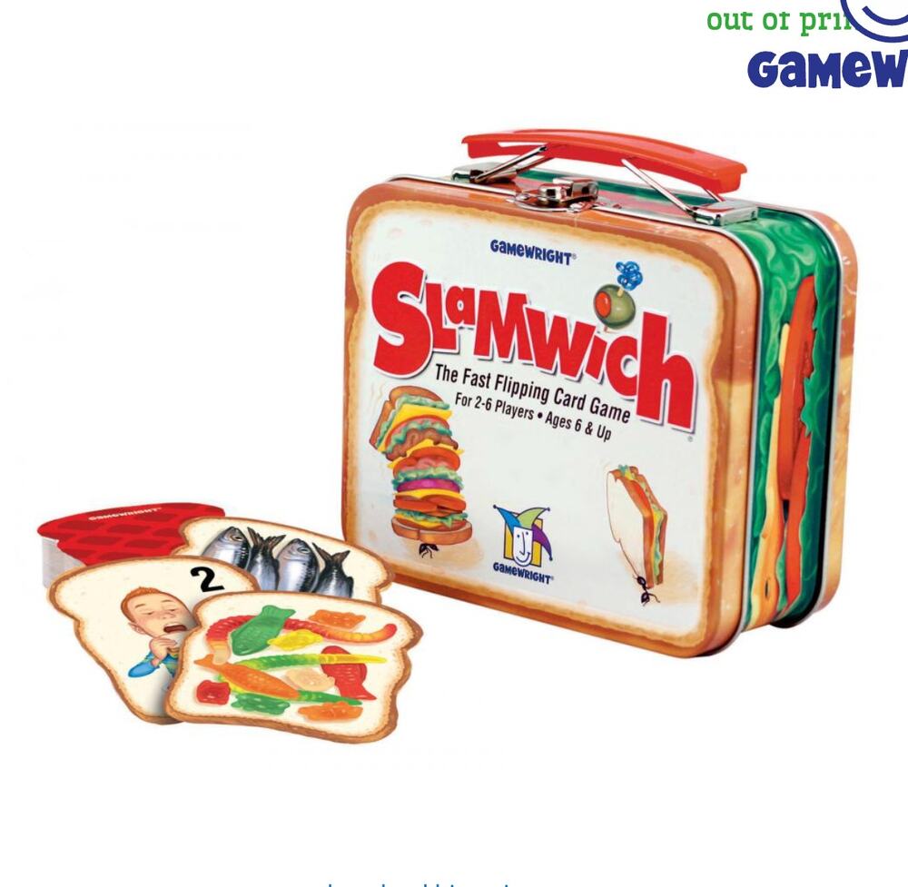 Slamwich Collectors Edition Fast Flip Family Card Game in Lunchbox Tin